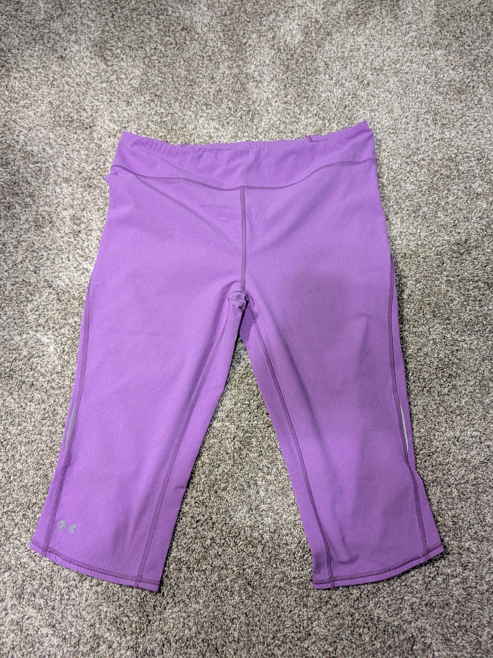 Under Armour Girls' Purple Capri Leggings